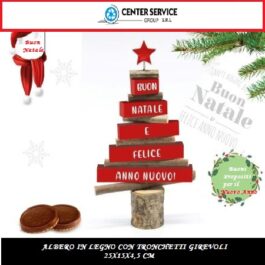 ALBERO IN LEGNO CON TRONCHETTI GIREVOLI