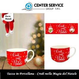 Tazza Colazione Natale Porcellana